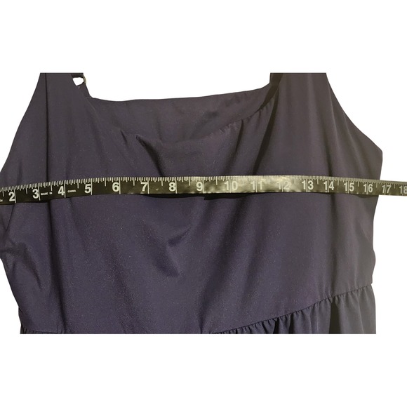 Halara 1X Navy Blue High Low Ruffle Tank Dress Plus Size - Picture 5 of 6